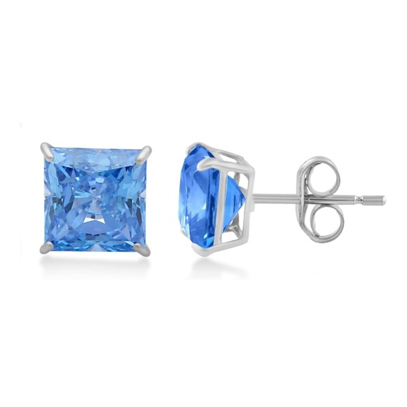 10k Solid Gold Sapphire Earrings main image 0